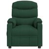 vidaXL Poltrona el&eacute;trica reclin&aacute;vel tecido verde-escuro