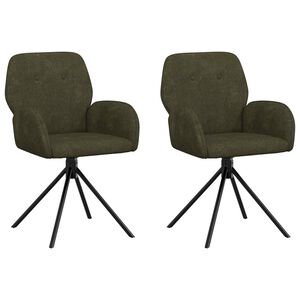 vidaXL Cadeiras de Jantar Girat&oacute;rias 2 unid. Couro Suede Sint&eacute;tico