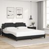 vidaXL Estrutura de cama sem colch&atilde;o Zadar 180x200cm couro artificial preto
