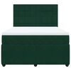 vidaXL Cama com molas/colch&atilde;o 140x190 cm veludo verde-escuro