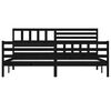 vidaXL Estrutura de cama 200x200 cm madeira maci&ccedil;a preto