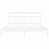 vidaXL Estrutura de cama com cabeceira 160x200 cm metal branco
