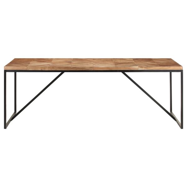 vidaXL Mesa de jantar 200x90x76 cm madeira ac&aacute;cia maci&ccedil;a e mangueira