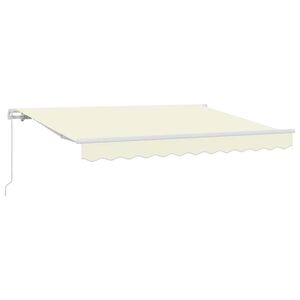 vidaXL Toldo Retr&aacute;til Creme 300 x 200 cm tecido