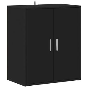 vidaXL Arm&aacute;rio para sapatos 60x35x70 cm derivados de madeira preto