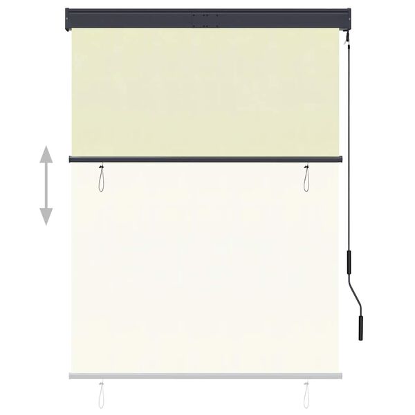vidaXL Estore de rolo para exterior 120x250 cm creme