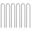 vidaXL Estacas p/ tenda 6 pcs forma de U 41,5 cm &Oslash;12mm a&ccedil;o galvanizado