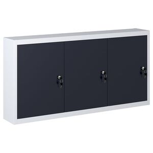 vidaXL Arm&aacute;rio ferramentas parede industrial metal cinzento e preto