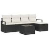 vidaXL Conjunto de Sof&aacute;s 6 unid. 5-N&uacute;mero de lugares Preto e Creme