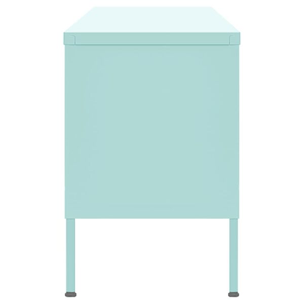vidaXL Móvel de TV aço 105x35x50 cm verde-hortelã