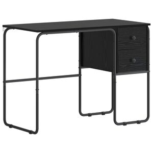 vidaXL Mesa com Armazenamento Carvalho Preto 100 x 50 x 75 cm