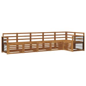 vidaXL Conjuntos de sof&aacute;s 6 pcs Natural Madeira S&oacute;lida de Ac&aacute;cia