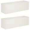 vidaXL Vaso de Jardim 2 unid. Branco 100 x 30 x 30 cm