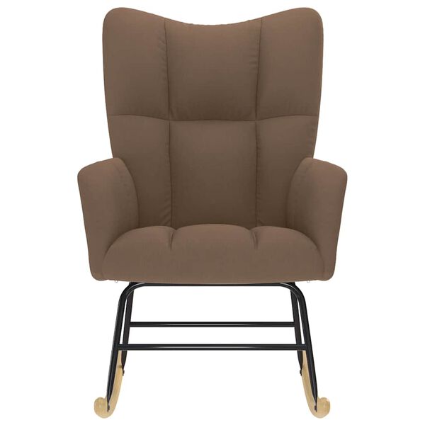 vidaXL Cadeira de baloi&ccedil;o tecido castanho