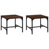 vidaXL Mesas de apoio 2pcs 40x40x35cm deriv. madeira carvalho castanho