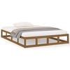 vidaXL Estrutura cama pequena de casal 120x190 cm madeira castanho-mel