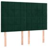 vidaXL Estrutura de cama sem colch&atilde;o 140x190 cm veludo verde-escuro