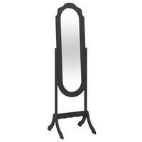vidaXL Espelho de pé 45,5x47,5x160 cm derivados de madeira preto