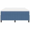 vidaXL Cama Box Azul e Branco 140 x 200 cm Tecido de Veludo Cotele