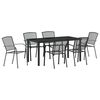 vidaXL Conjunto de Jantar para Jardim 7 pcs Antracite