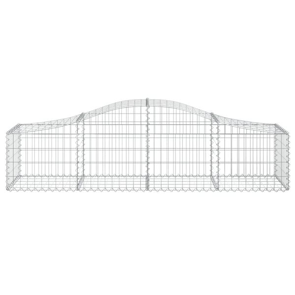 vidaXL Cestos gabião arqueados 9 pcs 200x50x40/60 cm ferro galvanizado