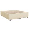 vidaXL Cama com molas/colch&atilde;o 200x200 cm tecido cor creme