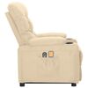 vidaXL Poltrona de massagens tecido cor creme