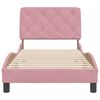 vidaXL Estrutura de cama sem colchão 90x190 cm veludo rosa