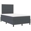 vidaXL Cama Box Spring LED Cinza Escuro e Branco 120 x 190 cm