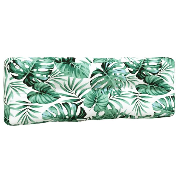 vidaXL Almofad&otilde;es para sof&aacute; de paletes 3 pcs tecido padr&atilde;o de folhas