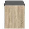 vidaXL Banco de Hall com almofada Carvalho Sonoma 63 x 38 x 45 cm