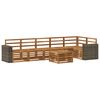 vidaXL Conjunto de Sof&aacute;s para Exterior 7 unid. Natural Poli&eacute;ster