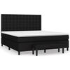 vidaXL Cama com molas/colch&atilde;o 160x200 cm tecido preto
