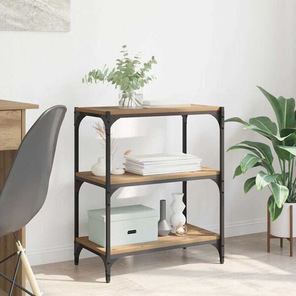 vidaXL Gabinete de Livros carvalho artisiano 60 x 33 x 70,5 cm