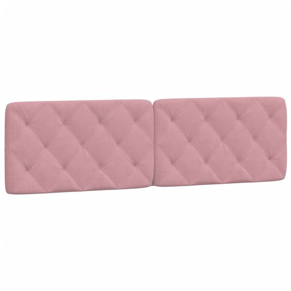 vidaXL Almofad&atilde;o de cabeceira 180 cm veludo rosa