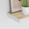 vidaXL Prateleiras de parede 2 pcs 40x23x3,8 cm MDF carvalho e branco