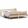 vidaXL Estrutura de cama com cabeceira 200x200 cm pinho maci&ccedil;o