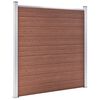 vidaXL Painel vedação WPC 8 quadrados +1 inclinado 1484x186cm castanho