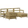 vidaXL 5 pcs conjunto de sof&aacute;s para jardim madeira de pinho impregnada