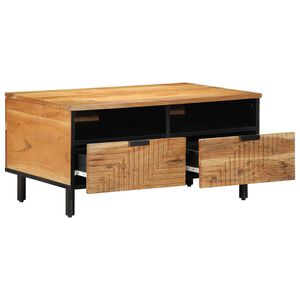 vidaXL Mesa de centro 80 x 54 x 40 cm Madeira S&oacute;lida de Ac&aacute;cia