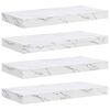 vidaXL Prateleira de Parede 4 unid. M&aacute;rmore Branco 50 x 23,5 x 3,8 cm