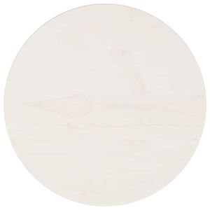 vidaXL Tampo de mesa redondo &Oslash;30x3 cm madeira de pinho maci&ccedil;a branco