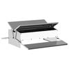 vidaXL Comedouro de Pedal para Frango Prateado 75 x 53 x 20,5 cm 10 kg