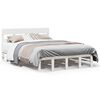 vidaXL Cama sem colch&atilde;o 150x200 cm madeira de pinho maci&ccedil;a branco