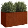 vidaXL Vaso/floreira 62x40x39 cm a&ccedil;o corten