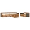 vidaXL Conjunto de Sof&aacute;s para Exterior 7 pcs Natural