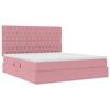 vidaXL Cama com arruma&ccedil;&atilde;o e colch&atilde;o Rosa 180 x 200 cm Veludo