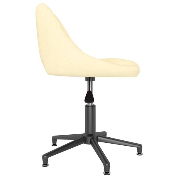 vidaXL Cadeiras de jantar girat&oacute;rias 4 pcs veludo cor creme