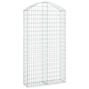 vidaXL Cesto gabi&atilde;o arqueado 100x30x180/200 cm ferro galvanizado