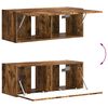 vidaXL Conjunto de m&oacute;vel de TV 6 pcs Carvalho Defumado